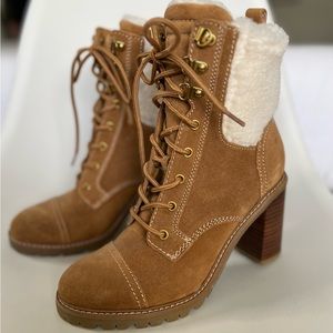 Nine West lace up wool booties
